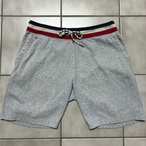 Tommy Hilfiger Light Gray Athletic Shorts with Red and Blue Accents